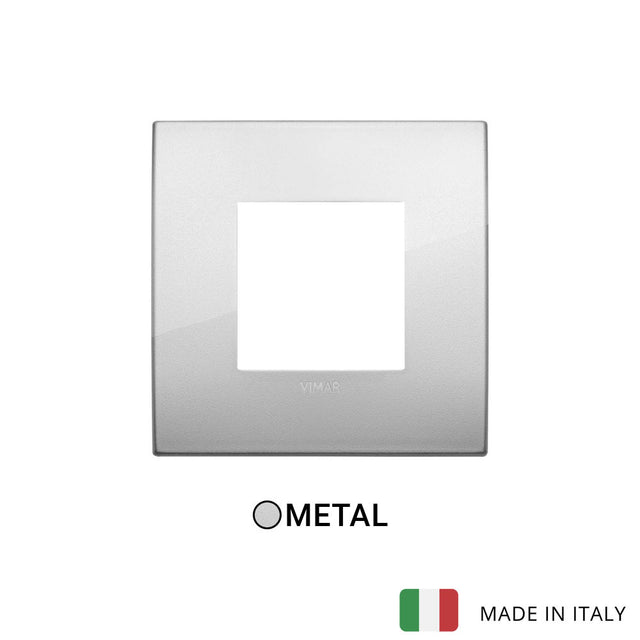 Vimar Arke Classic Plate 2M Metal Silver - Square