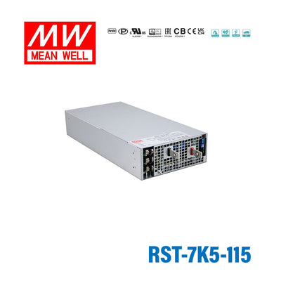 Mean Well RST-7K5-115 High Power AC/DC Power Supply 7475W, 3 Phase Input, 115V Output 65A
