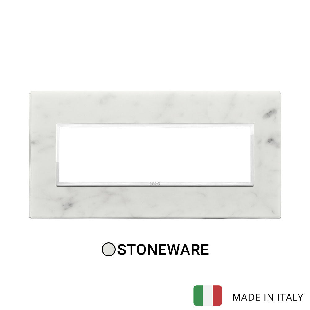 Vimar Eikon Evo Plate 7M Stone Carrara White