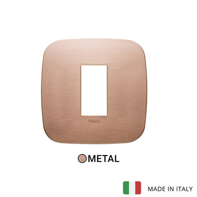 Vimar Arke Round Plate 1M Metal Brushed Copper