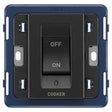 Arke 2P 45A 1-Way Cooker Switch 3M Black