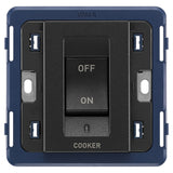 Arke 2P 45A 1-Way Cooker Switch 3M Black