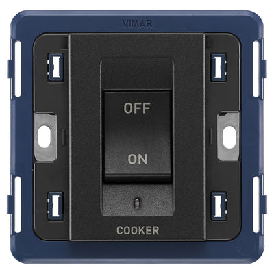 Arke 2P 45A 1-Way Cooker Switch 3M Black