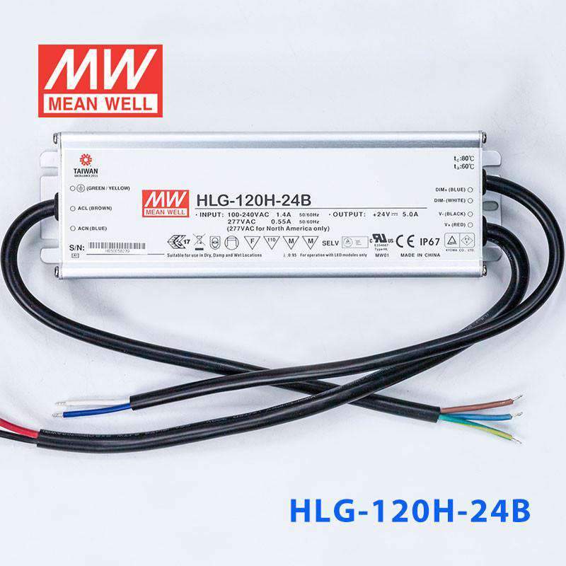 Mean Well HLG-120H-24B Power Supply 120W 24V- Dimmable 5A - PHOTO 2
