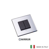 Vimar Eikon Glass 2 Gang Switch - Ice Silver - 16A