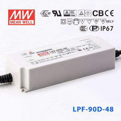 Mean Well LPF-90D-48 Power Supply 90W 48V - Dimmable 1.88A