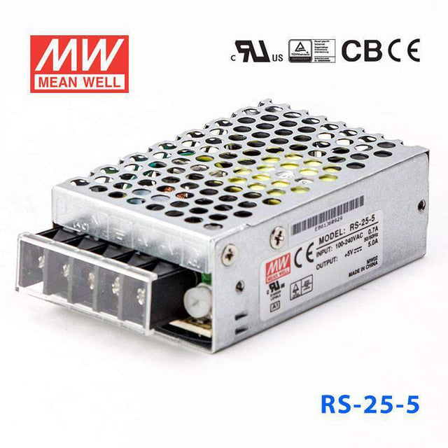 Mean Well RS-25-5 Power Supply 25W 5V 5A