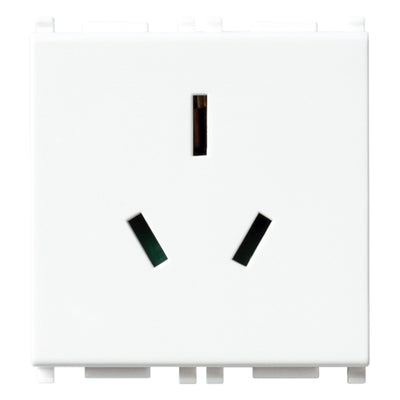 Vimar Plana 2P+E 10A Australian Sicury Outlet White