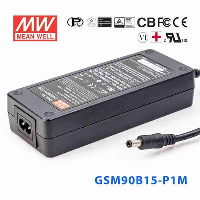 Mean Well GSM90B15-P1M Power Supply 90W 15V 6A
