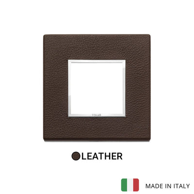 Vimar Eikon Evo Plate 2M Leather Tobacco - Square