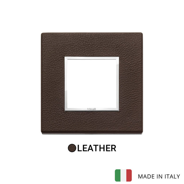 Vimar Eikon Evo Plate 2M Leather Tobacco - Square