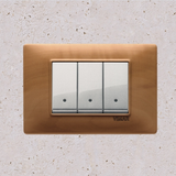 Vimar Plana Wood 3 Gang Switch - Wood Pear Tree - 16A - PHOTO 15