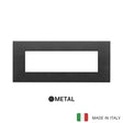 Vimar Eikon Exe Plate 7M Metal Brushed Black