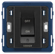 Arke 2P 45A 1-Way Cooker Switch 3M Black
