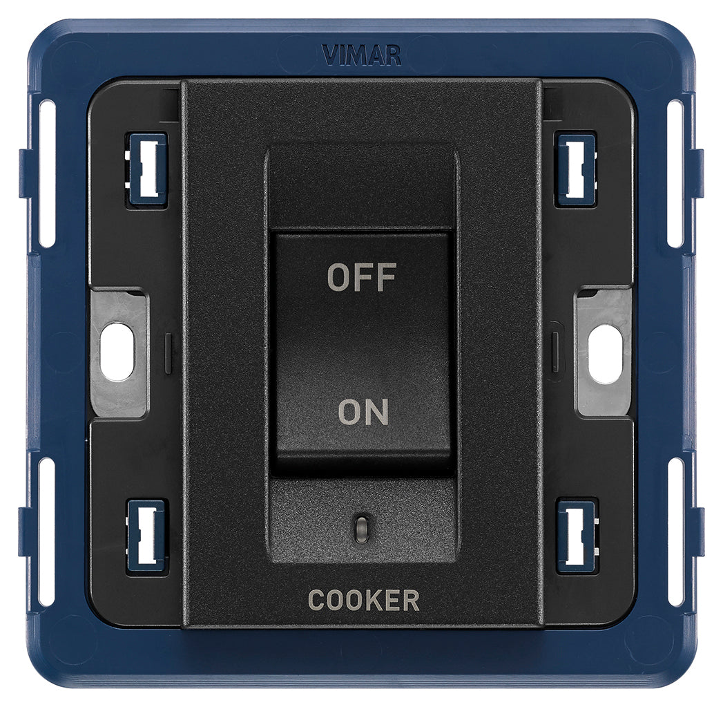 Arke 2P 45A 1-Way Cooker Switch 3M Black