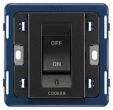 Arke 2P 45A 1-Way Cooker Switch 3M Black