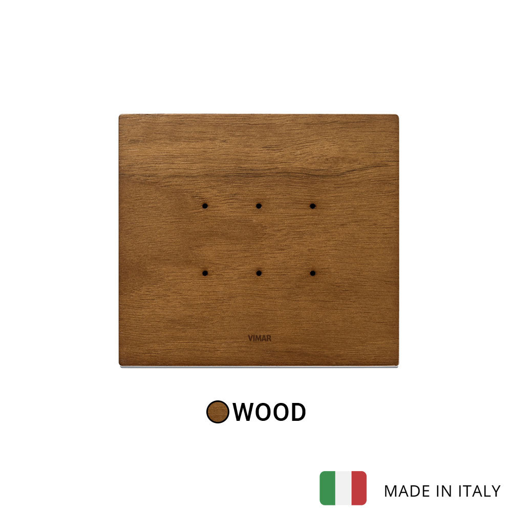 Vimar Eikon Tactil Plate 3M Wood Italian Walnut