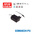 Mean Well GSM60E24-P1J Power Supply 60W 24V 2.5A