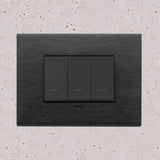 Vimar Eikon Metal 3 Gang Switch - Brushed Black - 16A - PHOTO 8
