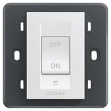 Eikon 2P 45A 1-Way Cooker Switch 3M White