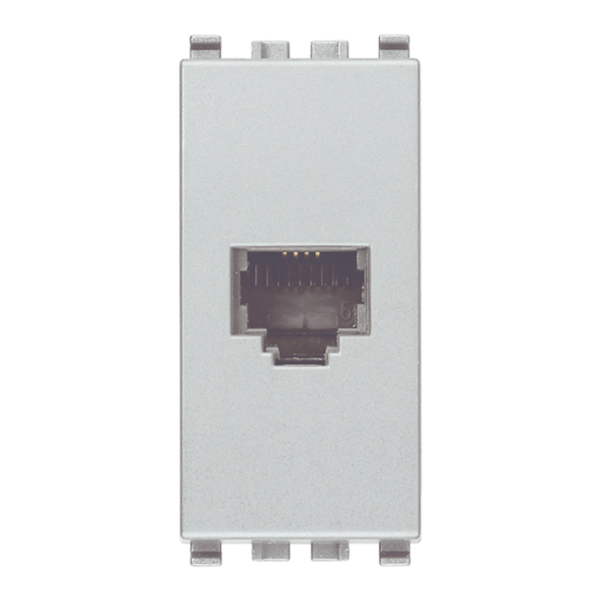 Eikon RJ11 Phone Jack 6/4 Silver