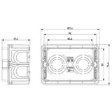 Vimar Flush Mounting Box 3M Light Blue - PHOTO 1