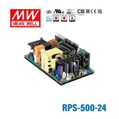 Mean Well RPS-500-24 Green Power Supply W 24V 13.4A - Medical Power Supply