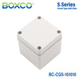 Boxco S-Series 100x100x100mm Plastic Enclosure, IP67, IK08, PC, Grey Cover, Screw Type