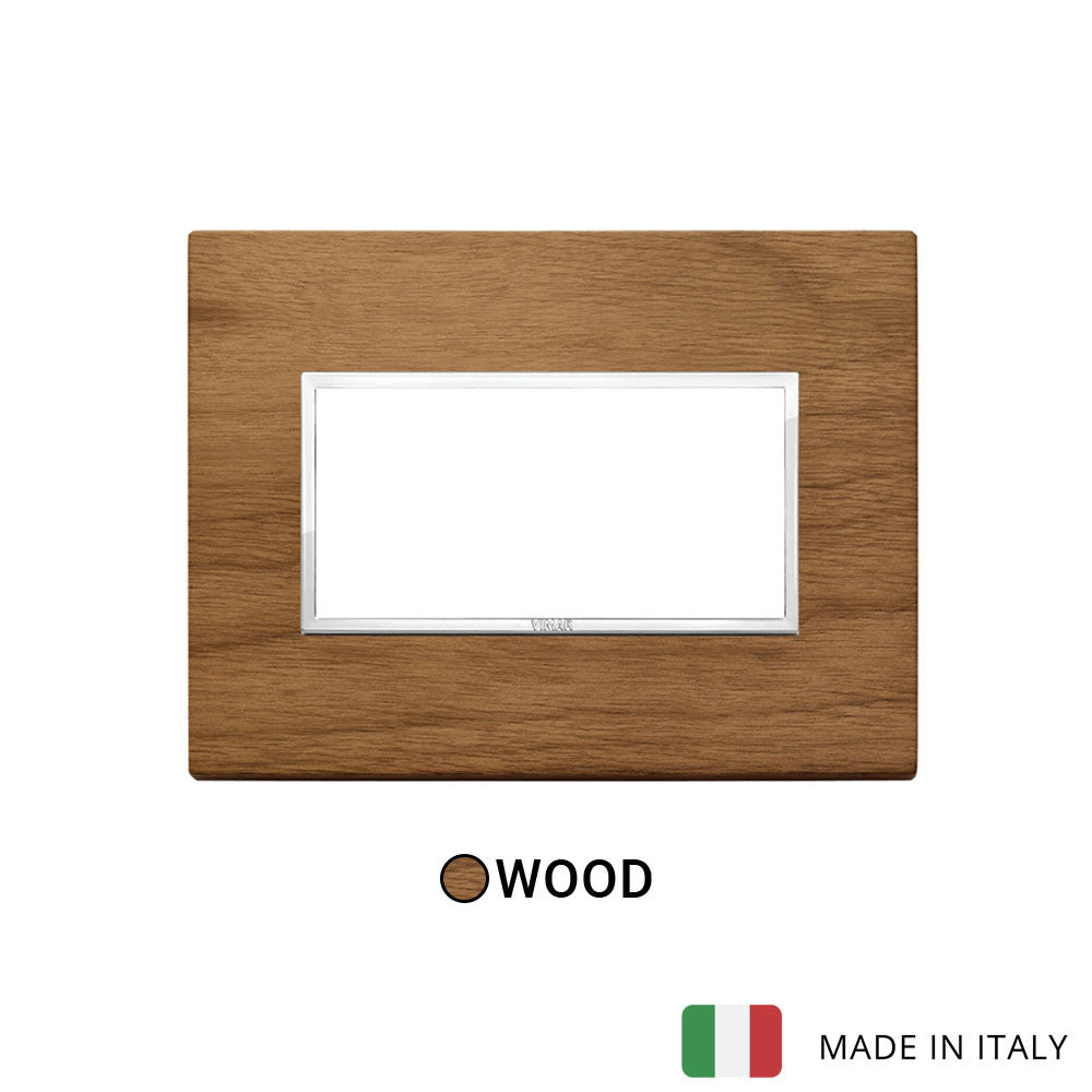Vimar Eikon Evo Plate 4M Wood Italian Walnut
