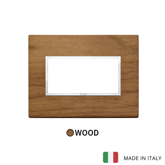 Vimar Eikon Evo Plate 4M Wood Italian Walnut