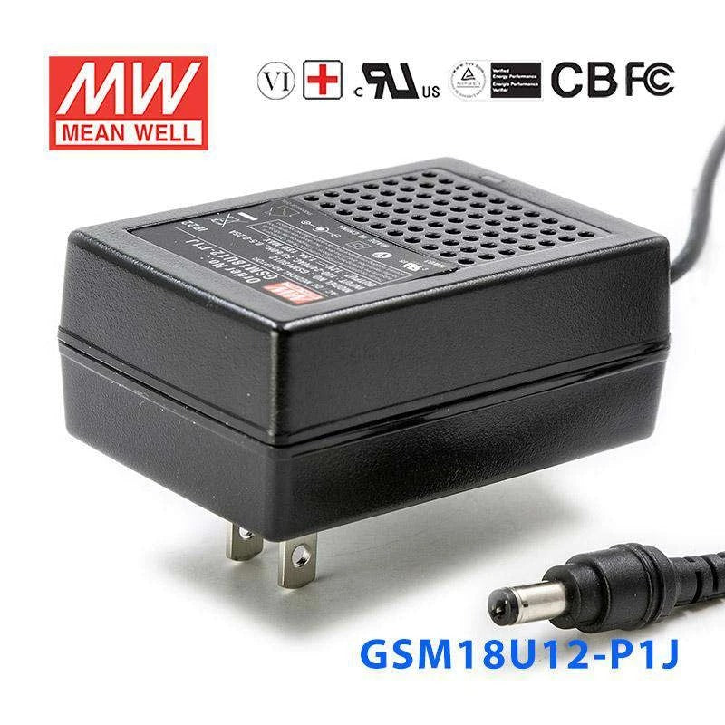 Mean Well GSM12U12-P1J Power Supply 12W 12V 1A