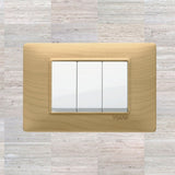 Vimar Plana Wood 3 Gang Switch - Wood Maple - 16A - PHOTO 4