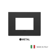 Vimar Eikon Plate 3M Metal Anthracite Grey