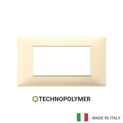 Vimar Plana Plate 4M Technopolymer Cream White