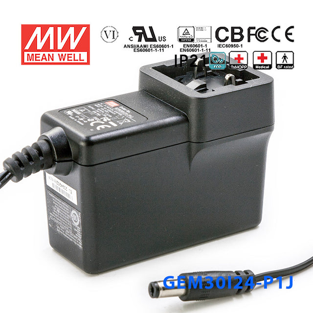 Mean Well GEM30I24-P1J Power Supply 30W 24V 1.25A