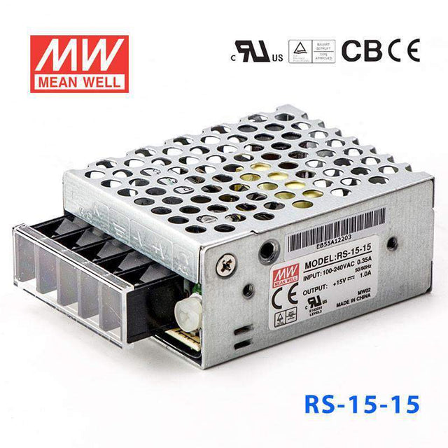 Mean Well RS-15-15 Power Supply 15W 15V 1A
