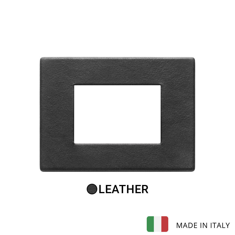 Vimar Eikon Plate 3M Leather Black Forest