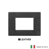 Vimar Eikon Plate 3M Leather Black Forest