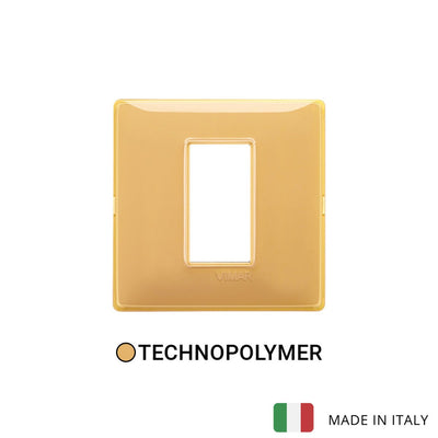 Vimar Plana Plate 2M Technopolymer Reflex Amber - Square
