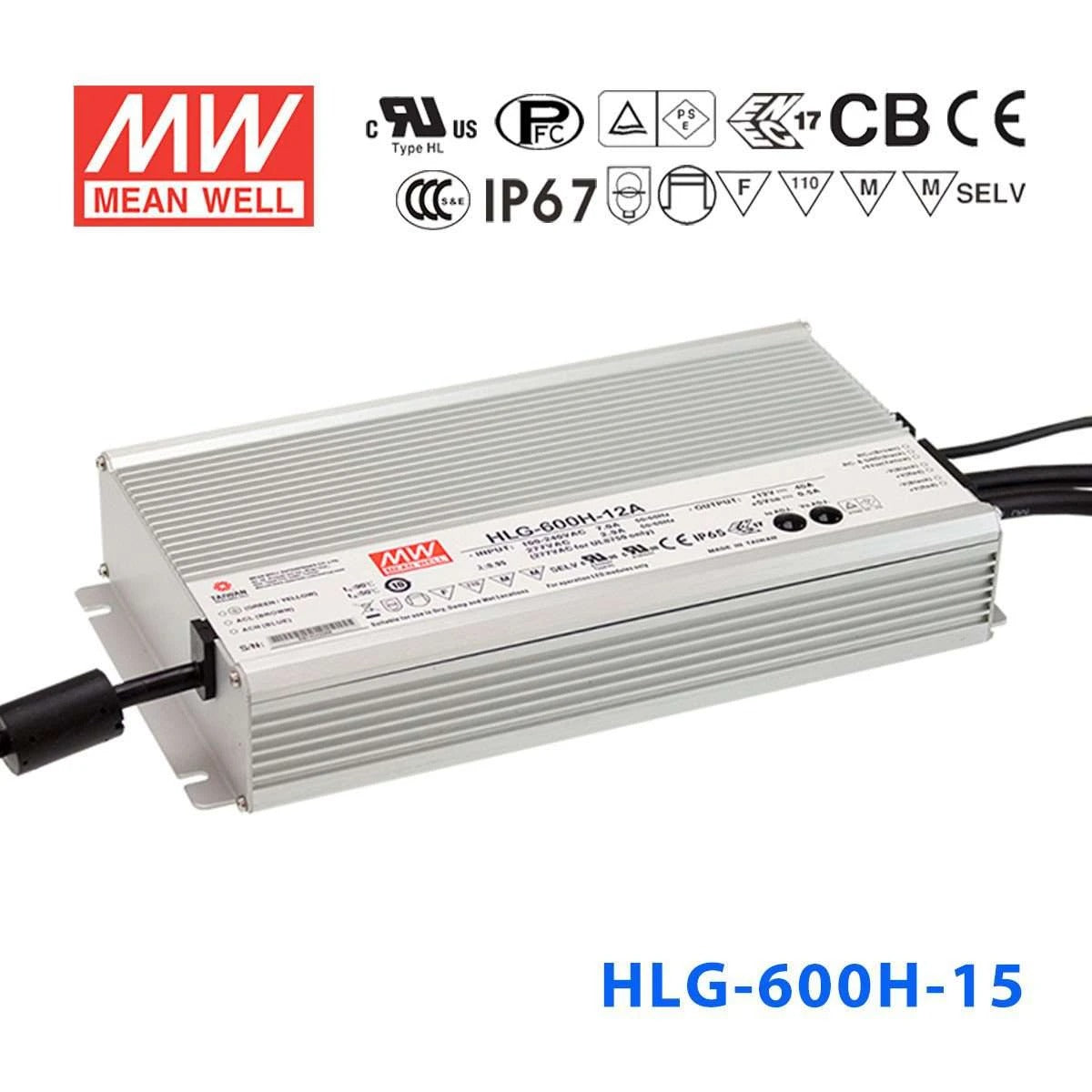 Mean Well HLG-600H-15 Power Supply 540W 15V 36A