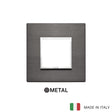 Vimar Eikon Evo Plate 2M Aluminium Lava Grey - Square