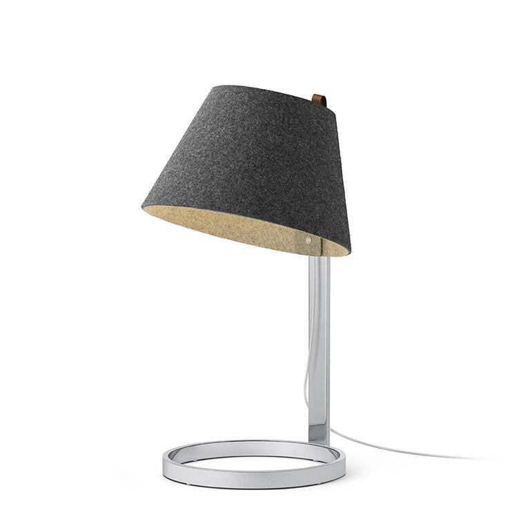 Pablo Table Lana Small Charcoal-Grey / Chrome