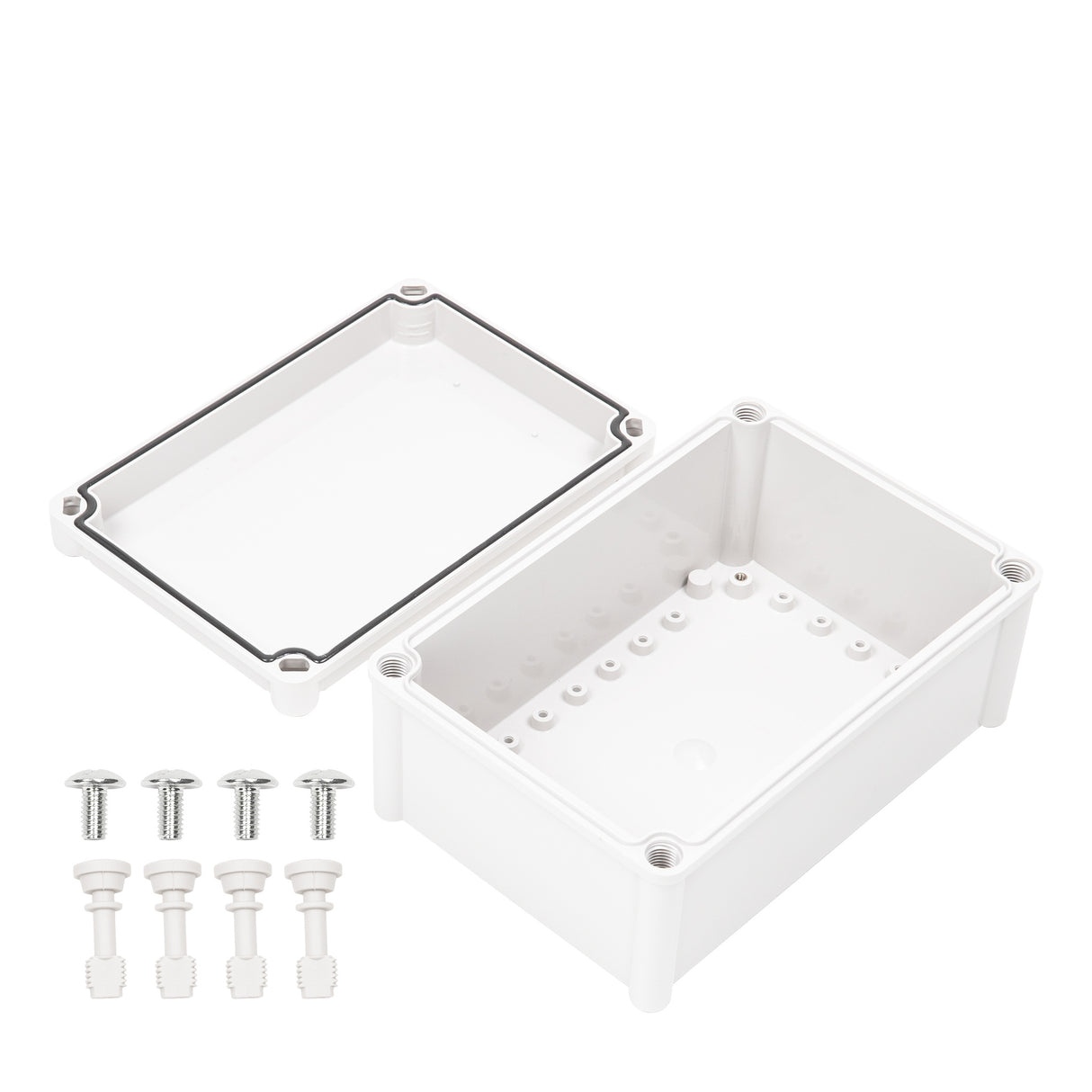 Boxco S-Series 190x380x130mm Plastic Enclosure, IP67, IK08, ABS, Grey Cover, Screw Type - PHOTO 2