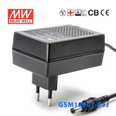 Mean Well GSM18E07-P1J Power Supply 15W 7.5V 2A