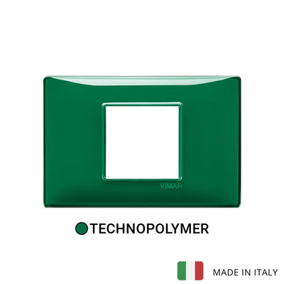 Vimar Plana Plate 2M Technopolymer Reflex Emerald