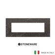 Vimar Eikon Exe Plate 7M Marbl Stoneware Black Marquina