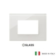 Vimar Eikon Plate 3M Glass Cream White