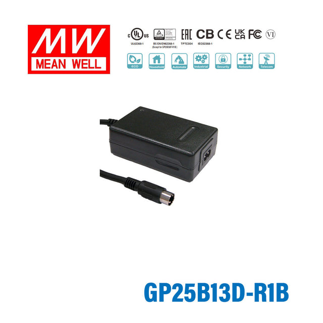 Mean Well GP25B13D-R1B Power Supply 50W 5V 12V -12V 2.5A