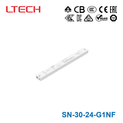Ltech SN-30-24-G1NF 30W 24VDC CV LED Driver 1.25A
