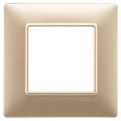 Vimar Plana Plate 2M Technopolymer Matt Champagne - Square